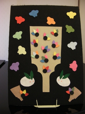 １月の飾り 制作 おもち 羽子板 たこ 東京都文京区のannaリトミック教室